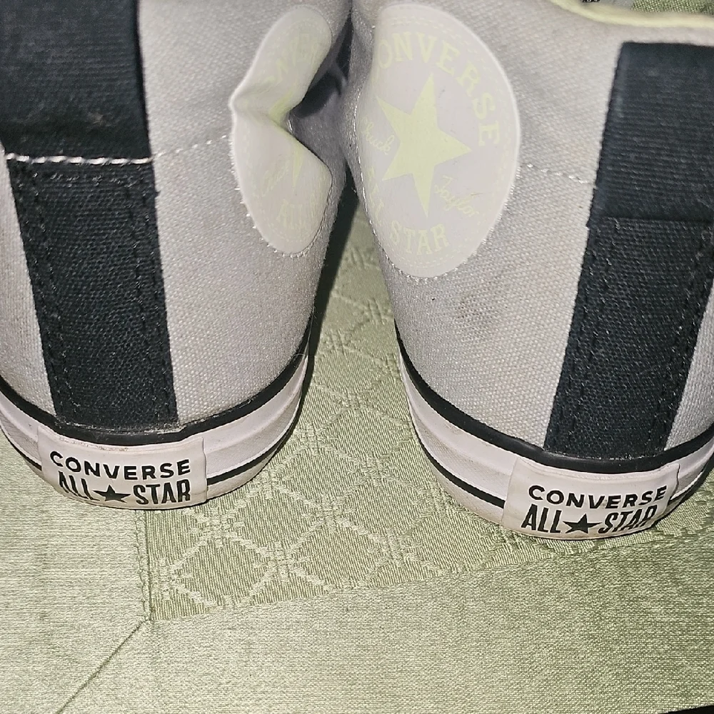 Converse All Star Women's Low Top Sneakers - Grey With Mint Green Size 6